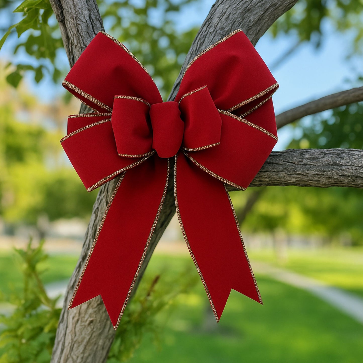 Classic Burgundy Velvet Bow