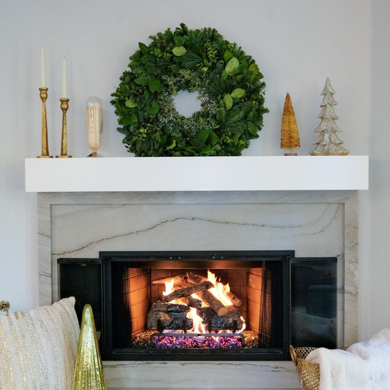 Evergreen Grandeur 26" Fresh Wreath