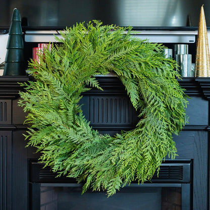 Winter Solstice 26" Fresh Cedar Wreath