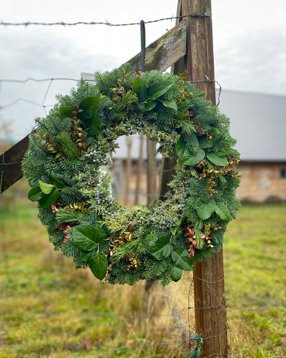 Evergreen Grandeur 26" Fresh Wreath