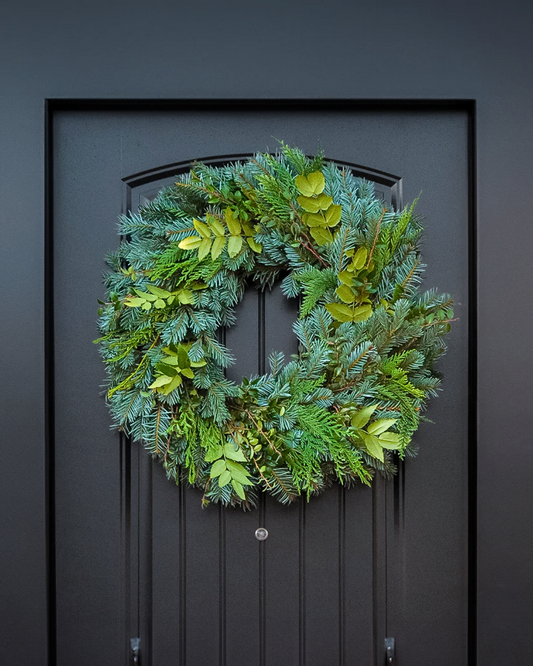 Silver Bells 26" Fresh Wreath