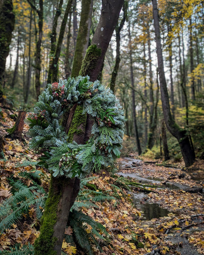 Silver Bells 26" Fresh Wreath