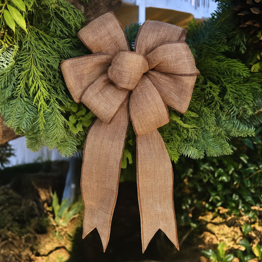 Rustic Gold Burlap Bow