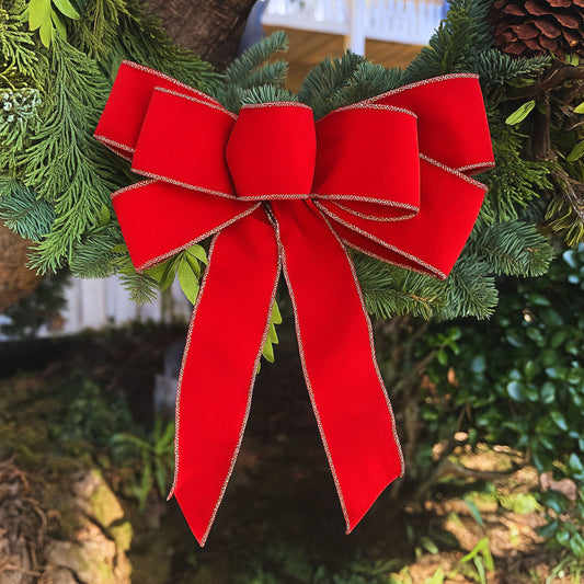 Classic Red Velvet Bow
